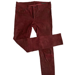 rag & bone Maroon/Burgundy Leather Pants Size 27